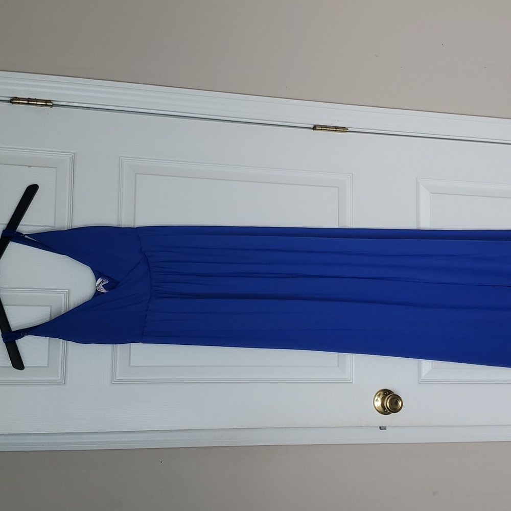 Royal blue wide leg jumpsuit